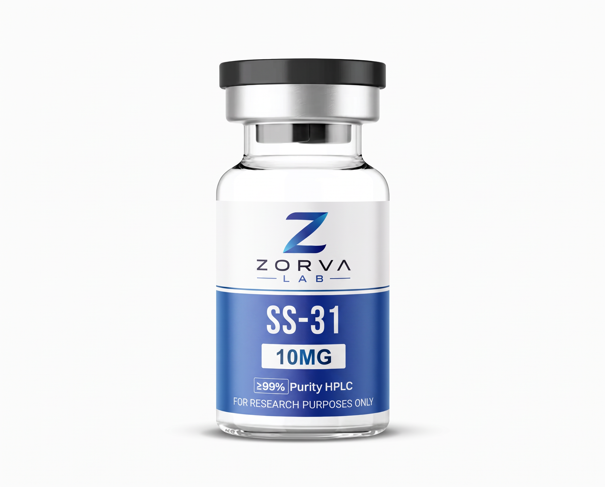 SS-31 10mg research peptide vial, ≥99% purity by HPLC